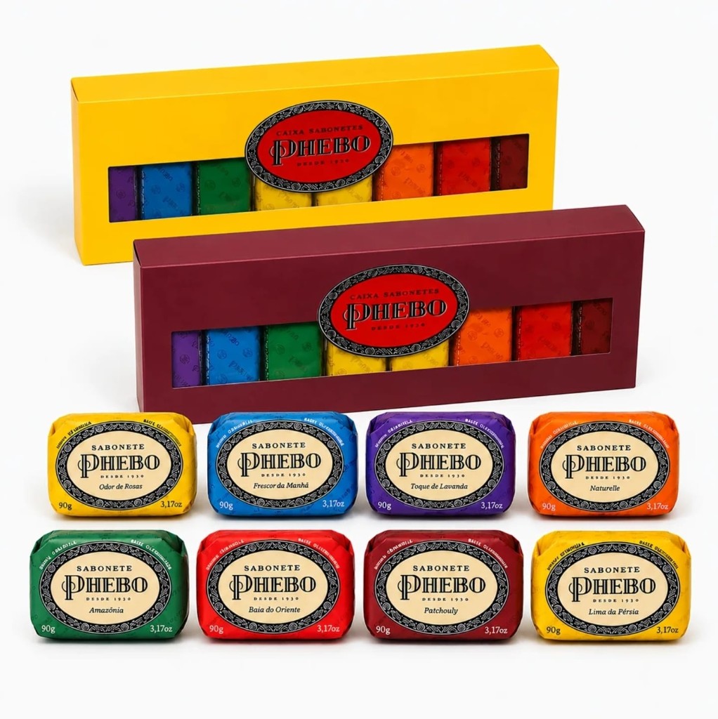 Kit de sabonetes Phebo — 8, 16, 24 ou 32 unidades de 90g